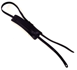 FENDER BLACK LEATHER SKINNY GUITAR STRAP