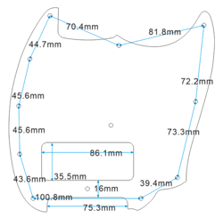 FOR FIT FENDER OFFSET SERIES MUSTANG P90 STYLE GUITAR PICKGUARD IVORY WHITE PEAR