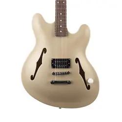 USED FENDER TOM DELONGE STARCASTER - SATIN SHORELINE GOLD