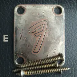 FENDER VINTAGE F NECK PLATE 0991448100 STRATOCASTER TELECASTER *AGED² (E)