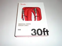 FENDER ORIGINAL SERIES COILED CABLE FIESTA RED 30FT NEW IN BOX