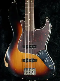 FENDER 60TH ANNIVERSARY ROAD WORN JAZZ BASS USED SUNBURST W/SEMI-HARD CASE