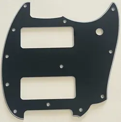 3 PLY BLACK PICKGUARD FIT FENDER OFFSET SERIES MUSTANG P90 STYLE GUITAR PARTS