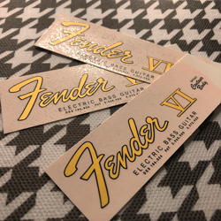 3PCS FENDER BASS DECAL WATERSLIDE TRANSFER GUITAR HEAD HEADSTOCK LOGO STICKER