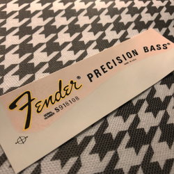 3PCS FENDER P-BASS DECAL WATERSLIDE TRANSFER GUITAR HEAD HEADSTOCK LOGO STICKER