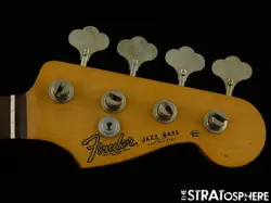FENDER FLEA ROAD WORN JAZZ BASS NECK   TUNERS, ROSEWOOD NITRO FINISH RELIC