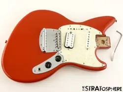 FENDER KURT COBAIN JAG-STANG HS GUITAR PARTS LOADED BODY, ALDER FIESTA RED