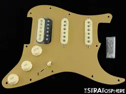 FENDER AMERICAN ULTRA STRATOCASTER HSS LOADED PICKGUARD, STRAT S1 ANODIZED GOLD