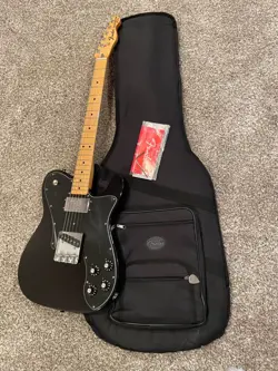 NOS 2021 FENDER CLASSIC 72 TELECASTER CUSTOM BLACK 75TH ANNIVERSARY GIGBAG NICE!