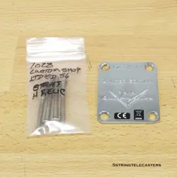 FENDER CUSTOM SHOP LTD ED 56 HEAVY RELIC STRATOCASTER NECK PLATE CHROME STRAT