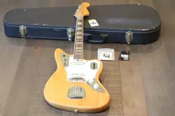 VINTAGE! 1968 FENDER JAGUAR ELECTRIC GUITAR NATURAL REFINISH   CASE