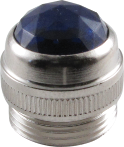 BLUE VINTAGE F STYLE AMPLIFIER PILOT LAMP JEWEL TUBE AMP LIGHT LENS
