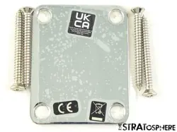 FENDER VINTERA II 60S RI TELECASTER TELE NECK PLATE, GUITAR PARTS CHROME.