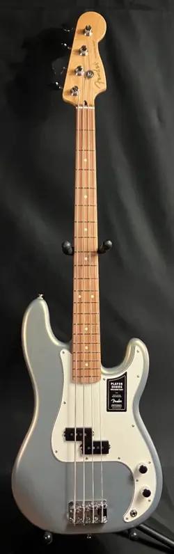 FENDER PLAYER PRECISION BASS 4-STRING BASS GUITAR GLOSS SILVER FINISH