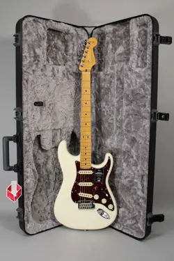 2021 FENDER AMERICAN PRO II STRATOCASTER IN OLYMPIC WHITE FINISH W/OHSC