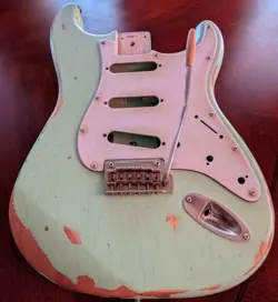 HEAVY AGED RELIC STRATOCASTER SQUIRE BY FENDER