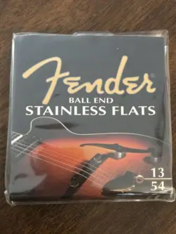 FENDER 50M GUITAR STRINGS .013-.054 STAINLESS FLATS BALL END