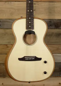 FENDER HIGHWAY SERIES PARLOR ACOUSTIC/ELECTRIC GUITAR NATURAL W/  GIGBAG