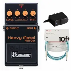 BOSS HM-2W HEAVY METAL GENUINE ADAPTER PSA-100S2 FENDER CABLE DAPHNE BLUE 3M SIM