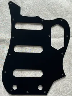 CUSTOM FOR FENDER SQUIER VINTAGE MODIFIED BASS VI GUITAR PICKGUARD 1-PLY BLACK