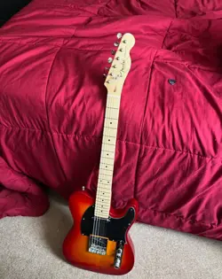 FENDER CUSTOM TELECASTER GUITAR RED/ORANGE SUNBURST