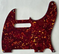 RED TORTOISE PICKGUARD FIT VINTAGE 5-HOLE FENDER TELECASTER STYLE GUITAR PARTS