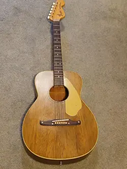 1960S VINTAGE FENDER NEWPORTER ACOUSTIC GUITAR MAHOGANY - VERY GOOD CONDITION