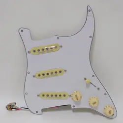 FOR FENDER PREWIRED LOADED STRAT PICKGUARD W/ ALNICO 5 SINGLE COIL PICKUPS SET