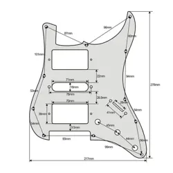 HSH PREWIRED LOADED PICKGUARD WITH COIL SPLITTING PICKUP FOR FENDER STRAT GUITAR