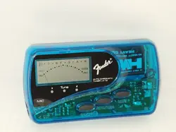 FENDER LX-12 AUTO CHROMATIC GUITAR TUNER CLEAR BLUE. WORKS