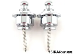 2 FENDER BEN GIBBARD MUSTANG STRAP LOCKS & KNOBS FENDER MUSTANG GUITAR PARTS