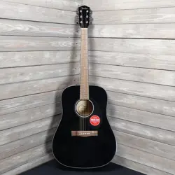 FENDER  CD-60S DREADNAUGHT ACOUSTIC GUITAR BLACK FINISH AS IS