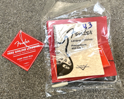 FENDER STRATOCASTER CASE CANDY CUSTOM SHOP HANG TAG, VIBRATO ARM, BOOKLETS, ETC