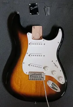 2014 FENDER SQUIER STRAT LOADED BODY TOBACCO BURST INDONESIA STUNNING!