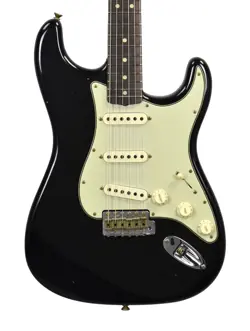 FENDER CUSTOM SHOP 63 STRAT JOURNEYMAN RELIC W/ROSEWOOD NECK IN AGED BLACK
