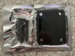 ELECTRIC GUITAR NECK PLATE WITH 4 SCREWS - BLACK - FOR FENDER STRAT TL