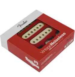 GENUINE FENDER VINTAGE NOISELESS STRATOCASTER GUITAR PICKUPS SET - AGED WHITE