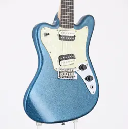 SQUIER BY FENDER / PARANORMAL SUPER-SONIC BLUE SPARKLE ELECTRIC GUITAR