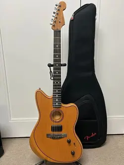 FENDER AMERICAN ACOUSTASONIC JAZZMASTER ACOUSTIC ELECTRIC GUITAR ALL-MAHOGANY -