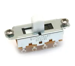 (1) SWITCHCRAFT WHITE 3-WAY SLIDE SWITCH FOR FENDER MUSTANG® GUITAR EP-0261-025