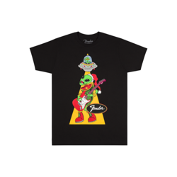 NEW FENDER UGLY CHRISTMAS ALIEN TEE - BLACK - L
