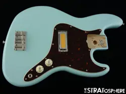 FENDER GOLD FOIL J JAZZ BASS LOADED BODY BASS GUITAR PARTS SONIC BLUE