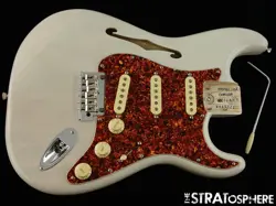 FENDER FSR AMERICAN PROFESSIONAL II THINLINE STRAT, LOADED BODY ASH WHITE BLONDE