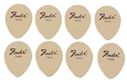VINTAGE GUITAR PICKS-1970’S FENDER 358-LARGE TEARDROP THIN GAUGE-LOT OF 8 UNUSED
