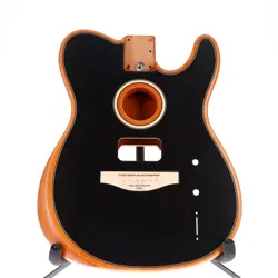 FENDER AMERICAN ACOUSTASONIC TELECASTER BODY BLACK ALL MAHAGONY
