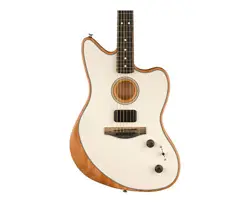 FENDER AMERICAN ACOUSTASONIC JAZZMASTER - ARCTIC WHITE W/ EBONY FB