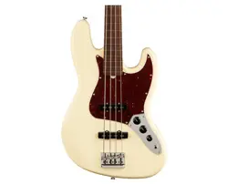 USED FENDER AMERICAN PROFESSIONAL II JAZZ BASS FRETLESS OLYMPIC WHITE