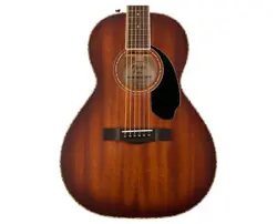 FENDER PS-220E PARLOR ALL MAHOGANY W/ CASE - AGED COGNAC BURST