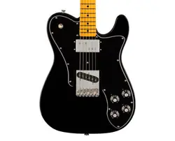 USED FENDER AMERICAN VINTAGE II 1977 TELECASTER CUSTOM - BLACK W/ MAPLE FB