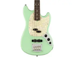 USED FENDER AMERICAN PERFORMER MUSTANG BASS - SATIN SURF GREEN W/ ROSEWOOD FB